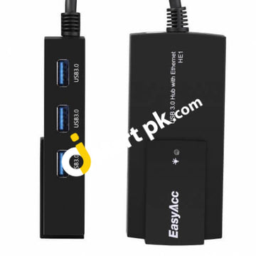 Easyacc Superspeed Usb 3.0 Port Hub With 1 Rj45 10/100/1000 Gigabit Ethernet Lan Wired Network